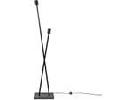 PACO HOME Stehlampe "IKS", schwarz, 2, H: 127cm, Leuchten, Stehlampe LED Lampe Wohnzimmer Vintage Retro Industrial Design E27, Stehlampe
