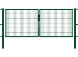 Zaundoppeltür ALBERTS "Flexo", grün, B:300cm H:120cm, Stahl, Tore, Zaundoppeltür, 300 cm Breite (150cm + 150cm), in versch. Höhen