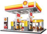 Konstruktions-Spielset JAMARA "CaDA, Bricks, Shell Tankstelle mit Shop und Waschanlage (402857)", bunt, Spielbausteine, Kinder, Kunststoff, Konstruktions-Spielset, mit LED Licht