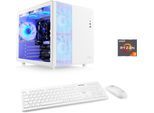 CSL PC "Cube V24177", weiß, Microsoft Windows 11 Home (64 Bit), 16 GB RAM 500 GB SSD, Desktop-PCs, PC