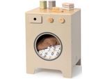 Kinder-Waschmaschine MUSTERKIND "Mix & Match, warmgrau/natur", grau (warmgrau, natur), Spielzeug-Haushaltsgeräte, KinderB:35cm H:48cm T:31,5cm, Holz, Kinder-Waschmaschine, B:35cm H:48cm T:31,5cm