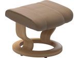 Fußhocker STRESSLESS "Consul", braun (almond paloma), B:54cm H:38cm T:39cm, Leder BATICK: BATICK ist ein leicht korrigiertes, durchgefärbtes und genarbtes Möbelleder, bei dem die meisten Unebenheiten und Spuren in der Regel entfernt wurden.;Leder PALOMA: PALOMA ist ein durchgefärbtes Semianilin-Möbelleder mit natürlicher Narbung.;ROHLEDER Stoff Q2 FARON: Ein fester zuverlässiger Bouclé mit einem s