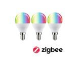 PAULMANN LED-Leuchtmittel "Smart 3er-Pack Tropfen 470lm 2200K-6500K 230V", Energieeffizienz: F, weiß, L:8,9cm Ø:4,8cm, Leuchtmittel, LED-Leuchtmittel
