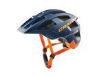 Fahrradhelm CRATONI "MTB Fahrradhelm AllSet blau/orange matt" Gr. L, blau, Helme, L, 100% Erzeugnis unbest Zusammensetzg EuZ., Fahrradhelm