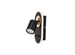 BRILLIANT Wandstrahler "Kimon", schwarz, 1, H: 22cm, 1 Stk., Leuchten, LED Wandspot, Wandstrahler