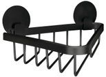 Duschkorb KLEINE WOLKE "Rocco", schwarz, B:25,4cm H:4,5cm T:13,5cm, Aluminium, Aufbewahrungsboxen, Duschkorb, BxTxH: 25,4x13,5x4,5 cm, Aluminium