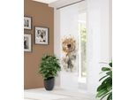 Schiebegardine HOME IN GREEN "AMARANDE" Gr. 1, beige (natur), B:60cm H:245cm, Polyester, Gardinen, Schiebegardine, Bambusoptik, recycelt, Digitaldruck