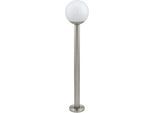 EGLO Stehlampe "NISIA-Z", silber (silberfarben), Ø 20cm H: 98cm, 1 Stk., Leuchten, Stehleuchte in silber aus Edelstahl - inkl. E27 - 1X9W, Stehlampe