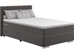 Boxspringbett COTTA "Simba", grau, L:209cm, Komplettbetten, Boxspringbett, wahlweise mit oder ohne Matratze und Topper bestellbar