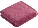 Handtuch VOSSEN "Vegan Life", lila (schwarzberry), B:50cm L:100cm, Webfrottier, Obermaterial: 100% Baumwolle, Handtücher, Handtuch, 100% vegan