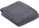 Saunatuch VOSSEN "Calypso", grau (flanell), B:100cm L:150cm, Walkfrottee, Obermaterial: 100% Baumwolle, Handtücher, Saunatuch, mit schmaler Bordüre