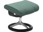 Fußhocker STRESSLESS "Consul", grün (aqua grün paloma), B:54cm H:41cm T:39cm, Leder BATICK: BATICK ist ein leicht korrigiertes, durchgefärbtes und genarbtes Möbelleder, bei dem die meisten Unebenheiten und Spuren in der Regel entfernt wurden.;Leder PALOMA: PALOMA ist ein durchgefärbtes Semianilin-Möbelleder mit natürlicher Narbung.;ROHLEDER Stoff Q2 FARON: Ein fester zuverlässiger Bouclé mit einem