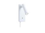 PAULMANN LED Wandleuchte "Hulda 2,5W USBC 230V 3000K Metall", weiß, 1, H: 18cm, Leuchten, 3-step-dimmbar, LED Wandleuchte