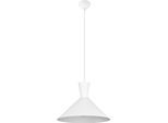 REALITY LEUCHTEN Pendelleuchte "Enzo", weiß (weiß matt), 1, Ø 35cm H: 150cm, 1 Stk., Leuchten, Hängelampe 1-flammig, E27 max 28W (exkl.), höhenverstellbar, Ø 35cm, Pendelleuchte