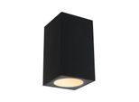 LED Außen-Wandleuchte PAULMANN "Flame IP44 eckig 58x103mm 2200K 4W 265lm 230V 75 Metall", grau (anthrazit), B:5,8cm H:7,5cm T:10,3cm, Leuchten, LED Außen-Wandleuchte, insektenfreundlich