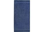 Duschtuch DYCKHOFF "Planet", blau (marine), B:70cm L:140cm, Walkfrottier, Obermaterial: 100% Baumwolle, Handtücher, Duschtuch