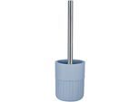 WC-Garnitur KLEINE WOLKE "Dash", blau (iceblau), B:34cm H:9,4cm L:9,4cm, Polyresin (Kunststein), Reinigungsbürsten, WC-Garnitur