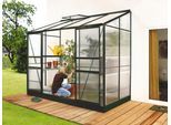 Anlehngewächshaus VITAVIA "Styx 3300", grün (smaragdgrün), B:255cm T:132cm, Gewächshäuser, Anlehngewächshaus