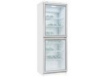 EXQUISIT Getränkekühlschrank "GKS350-2-GT-280D weiss", Energieeffizienz: D, silber (weiß), Rechtsanschlag, Kühlschränke, 2 Türen für das Entnehmen der Getränke, effizient wenig Kühlverlust, Getränkekühlschrank
