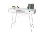 Konsolentisch MCW-E92, Ablagentisch Beistelltisch, 3D-Struktur 100x40cm ~ weiß