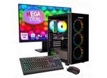 GAMEMAX Gaming-PC-Komplettsystem "MegaDeal Draco XD 2693 AMD Ryzen 5 5500 RTX 5060 16GB 1TB SSD", Energieeffizienz: E, schwarz, Microsoft Windows 11 Home (64 Bit), 16 GB RAM 1.000 GB SSD, Computer_Komplettsysteme, Windows 11 + MSI PRO MP273A Monitor, 69cm (27"), Gaming-PC-Komplettsystem