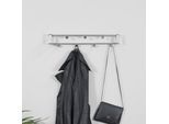 Garderobenhalter SPINDER DESIGN "Rex Garderobenhakenleiste", grau (nickelfarben), B:60cm H:10cm T:11,5cm, Metall, Garderobenhalter, Garderobenhalter, Metall, Breite 60 cm, 7 Haken