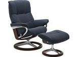 Fußhocker STRESSLESS "Mayfair", blau (oxford blau paloma), B:55cm H:41cm T:39cm, Leder BATICK: BATICK ist ein leicht korrigiertes, durchgefärbtes und genarbtes Möbelleder, bei dem die meisten Unebenheiten und Spuren in der Regel entfernt wurden.;Leder PALOMA: PALOMA ist ein durchgefärbtes Semianilin-Möbelleder mit natürlicher Narbung.;ROHLEDER Stoff Q2 FARON: Ein fester zuverlässiger Bouclé mit ei