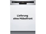 CONSTRUCTA teilintegrierbarer Geschirrspüler "CG5IS03ITE", Energieeffizienz: E, silber (silberfarben), B:60cm H:81,5cm T:57cm, Geschirrspüler, teilintegrierbarer Geschirrspüler