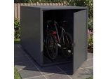 2er-Fahrradgarage MCW-P93, Fahrradunterstand Fahrradbox Bikebox, abschließbar verzinkter Stahl 123x113x208cm ~ anthrazit