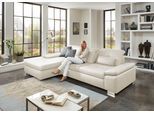 Ecksofa DIE PLANBAR "PN-IN16012 L-Form, Breite 309 cm", weiß (torro weiß), B:309cm H:85cm T:195cm, Sofas, Ecksofa, inkl. Sitztiefenverstellung, optional mit Kopfteilverstellung