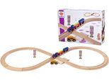 Spielzeug-Eisenbahn EICHHORN "Achterbahn", bunt (holzfarben, bunt), Spielzeugfahrzeuge, Kinder, Holz, Spielzeug-Eisenbahn