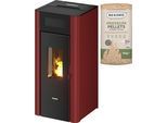Pelletofen FREEPOINT "Amaranto 9", rot (schwarz), Kaminöfen, Pelletofen