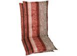 Sesselauflage GO-DE, rot, B:50cm H:108cm, Bezug: 65% Polyester, 35% Baumwolle, Polsterauflagen, Sesselauflage, mittel