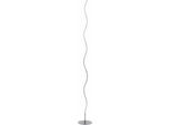 JUST LIGHT Stehlampe "WAVE", grau (stahlgrau), 1, Ø 14cm H: 120cm, 1 Stk., Leuchten, Fußschalter, Stehlampe
