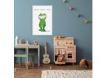 Leinwandbild LUCKYLINDE "Der Frosch - Lach doch mal", bunt (farbe bild(er): bunt), B:40cm H:60cm T:2cm, Canvas, Holzrahmen, Bilder, Leinwandbild, Exklusive JANOSCH Kindermotive