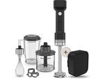 KITCHENAID Stabmixer "5KHBRV75BM", schwarz (matt schwarz), B:7cm H:41cm T:7,9cm, Mixer, mit Akku, Stabmixer