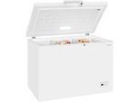 EXQUISIT Gefriertruhe "GT320-HE-041D weiss", Energieeffizienz: D, silber (weiß), B/H/T: 112cm x 84,5cm x 70cm, Gefriertruhen, 4*-Gefriertruhe mit Griff & Türschloss – leicht zu öffnen, Gefriertruhe