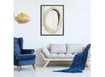 Leinwandbild QUEENCE "Abstrakt Gepunktet", beige (farbe rahmen: schwarz, farbe bild(er): beige), B:40cm H:60cm T:2cm, Canvas, Holzrahmen, Bilder, Leinwandbild, mit einem Schattenfugenrahmen veredelt