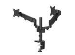 HAMA Monitor-Halterung "Bildschirm Halterung, 33-81 cm(13"-32"), 2 Monitore, Schwarz", schwarz, B:27cm H:16,8cm T:41cm, Gerätehalterungen, Monitor-Halterung