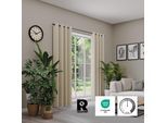 Vorhang NEUTEX FOR YOU "Monza Eco" Gr. 1, beige (leinen), B:146cm H:245cm, Baumwolle, Polyester, Gardinen, Vorhang