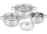 Topf-Set CS KOCH-SYSTEME "Leipzig", silber (silberfarben), Töpfe, Topf-Set, rostfrei, Induktion