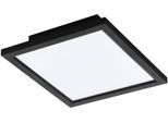 EGLO Deckenleuchte "SALOBRENA-Z", schwarz, H: 5cm, 1 Stk., Leuchten, Disco-Modus, App/Sprachsteuerung Alexa,‎30x30x5cm, exkl. Fernbedienung, Deckenleuchte