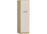 Vorratsschrank KOCHSTATION "Luna, Hochschrank, Küchenvorratsschrank, Speiseschrank, Made in Italy", kaschmirfarben, eiche chopinfarben, B:60cm H:214,5cm T:60cm, Schränke, Vorratsschrank, B/T/H: 60×60×214,5 cm, mit 6 großzügigen Fächern
