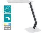EGLO Tischleuchte "SELLANO Tischlampe, Kunststoff und Stahl, IP20, Schreibtischlampe", grau (stahlgrau, weiß), 1, H: 43cm, Leuchten, Tischleuchte, L36 x H42 cm, weiß, schwarz, 4W inkl. CCT, Tischleuchte
