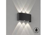 LED Außen-Wandleuchte FISCHER & HONSEL "Berlin", schwarz, B:18,5cm H:9,5cm T:4cm, Leuchten, LED Außen-Wandleuchte
