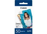 CANON Fotopapier "Zoemini ZINK™ 5 x 7,5 cm Fotopapier mit 50 Blatt", weiß, B:5cm H:7,6cm, Papiere, Fotopapier