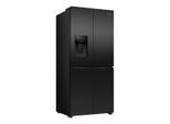 HISENSE Multi Door "RQ5P470SY", Energieeffizienz: D, silber (schwarz), Display außen, Kühlschränke, Wasser-/Eisspender, Multi Door