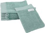 Waschhandschuh TOM TAILOR HOME "Waschhandschuh COLOR BATH", grün (fresh sage), B:16cm L:21cm, Frottier, Frottier, Handtücher, Waschhandschuh
