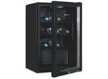 EXQUISIT Getränkekühlschrank "GKS120-GT-160C weiss", Energieeffizienz: C, silber (schwarz), Rechtsanschlag, wechselbar, Kühlschränke, klein,kompakt,dekorativ, überall platzierbar für immer kühle Getränke, Getränkekühlschrank, Topseller