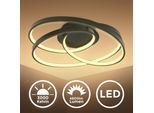 B.K.LICHT LED Deckenleuchte "LED Frame-Deckenlampe, Ringleuchte, Schwarz, 3.000K", schwarz, 1, H: 14,5cm, 1 Stk., Leuchten, 4.600lm, 35W, mit warmweißen Licht, IP20, B: 39,5cm, LED Deckenleuchte